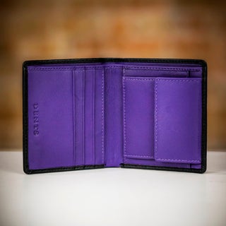 Kensley RFID Coin Pocket Wallet - Black/Amethyst