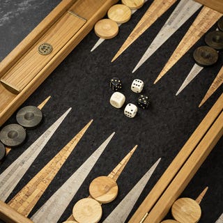 Black Cork Backgammon Set - Tournament