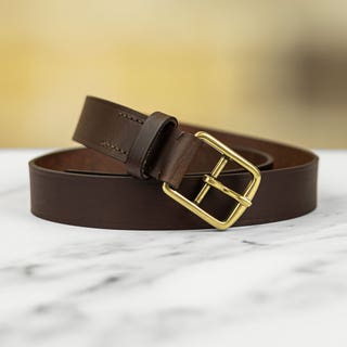 Lanark Leather Belt - Brown