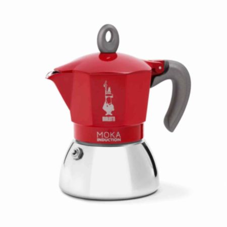 Bialetti Moka Induction Stovetop Coffee Maker (6 Cup) - Red