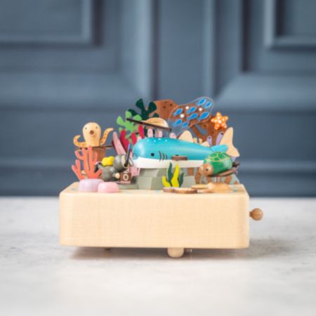 Wooderful Life Whale Shark &amp; Friends Wooden Music Box