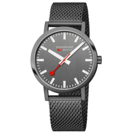 Mondaine Classic - Anthracite Grey / Mesh strap / 40mm