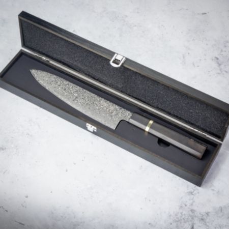 Katana Saya Smoke 20cm Damascus Chef&#039;s Knife